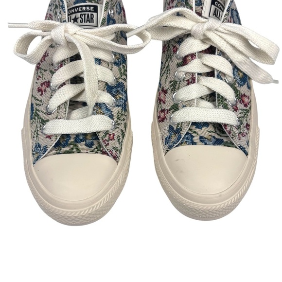 CONVERSE FLORAL TAPESTRY JACQUARD CHUCK TAYLOR ALL STAR LOW TENNIS SHOE SNEAKER - Picture 10 of 13